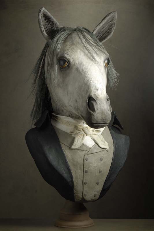 cheval gris