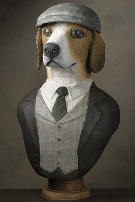 Beagle avec casquette